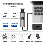 Ingrijire personala si Cosmetice - Aparate & accesorii ingrijire personala - Aparate de ras si tuns - Aparate de tuns - Aparat de tuns si ras profesional MaGeCa 5619 fara fir, Multifunctional 6 in 1, Autonomie 90min, Incarcare USB C, Silver - Infinity.ro