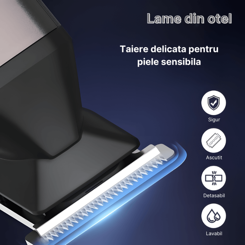 Ingrijire personala si Cosmetice - Aparate & accesorii ingrijire personala - Aparate de ras si tuns - Aparate de tuns - Aparat de tuns si ras profesional MaGeCa 5619 fara fir, Multifunctional 6 in 1, Autonomie 90min, Incarcare USB C, Silver - Infinity.ro