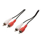 TV, Audio-Video si Foto - Accesorii TV si audio - Cabluri si adaptoare audio - Cablu audio stereo RCA 2 x RCA tata - 2x RCA tata 2m negru VALUELINE - Infinity.ro