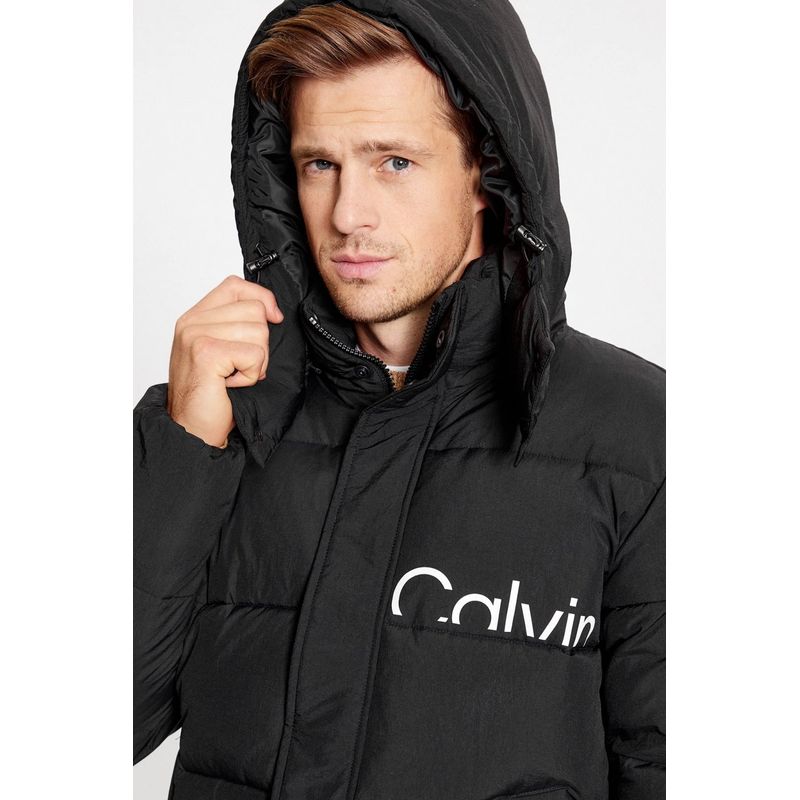 Fashion, accesorii si bijuterii - Barbati - Imbracaminte - Jachete si geci barbati - Geaca barbati Calvin Klein Jeans din puf Essentials J30J323708 Negru 2XL INTL - Infinity.ro