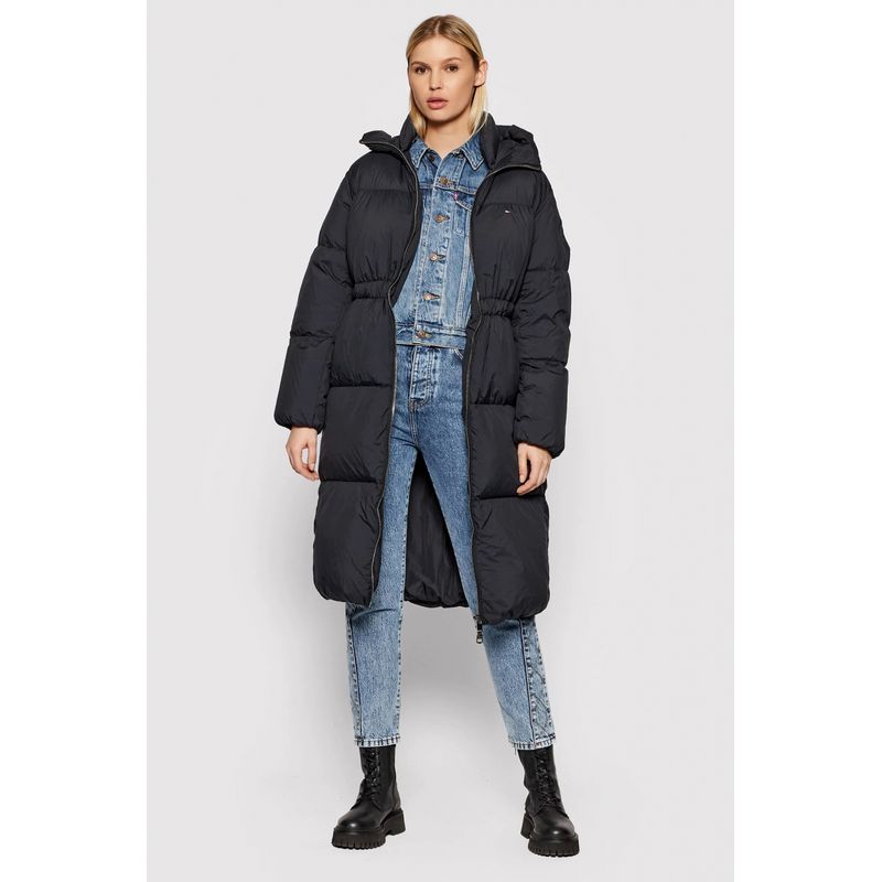 Fashion, accesorii si bijuterii - Femei - Imbracaminte femei - Jachete si geci femei - Geaca dama Tommy Hilfiger din puf WW0WW31702 Negru  L INTL - Infinity.ro