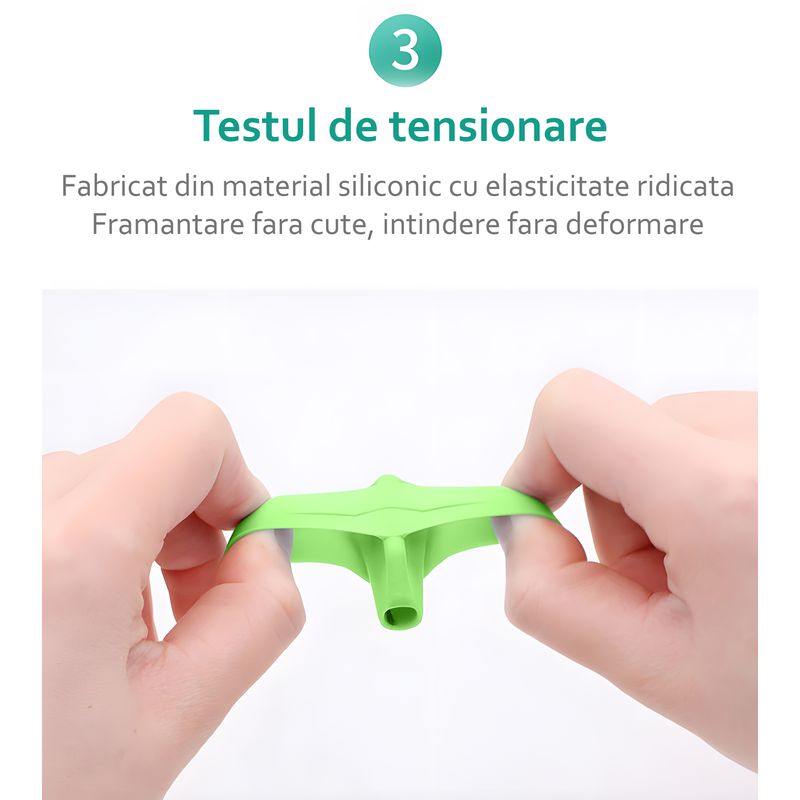 Carti si Birotica - Birotica - Instrumente de scris - Accesorii instrumente de scris - Set 5 manere pentru corectare scris, Prescolari, Silicon, Verde - Infinity.ro