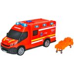 Jucarii, Copii si Bebe - Jucarii si jocuri - Vehicule si jucarii cu telecomanda - Masinute - Masina ambulanta dickie toys iveco daily ambulance 1:32 18 cm rosu - Infinity.ro