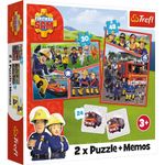 Jucarii, Copii si Bebe - Jucarii si jocuri - Jocuri si puzzle - Puzzle - Puzzle Trefl 2in1 memo pompierul sam echipa pompierilor - Infinity.ro