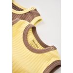 Fashion, accesorii si bijuterii - Copii - Imbracaminte copii - Body-uri copii - Set 2 body-uri fara maneci Ribana Bebe Unisex din bumbac organic si 5%elastan - Vanilie/Maro BabyCosy (Marime: 3-6 Luni) - Infinity.ro