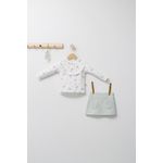 Fashion, accesorii si bijuterii - Copii - Imbracaminte copii - Treninguri si compleuri copii - Set elegant cu fustita si bluzita pentru bebelusi Paris Love, Tongs baby (Marime: 18-24 Luni, Culoare: Ecru) - Infinity.ro