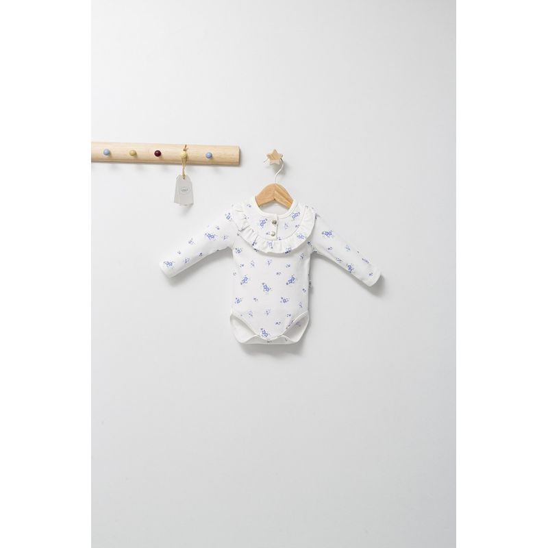 Fashion, accesorii si bijuterii - Copii - Imbracaminte copii - Body-uri copii - Set de 2 body-uri cu volanase pentru nou nascuti Paris, Tongs baby, mov (Marime: 6-9 luni) - Infinity.ro