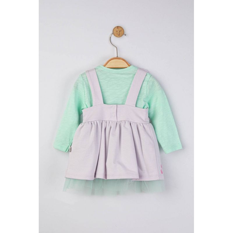 Fashion, accesorii si bijuterii - Copii - Imbracaminte copii - Treninguri si compleuri copii - Set rochita cu bluzita pentru fetite Cirese, Tongs baby (Culoare: Verde, Marime: 18-24 Luni) - Infinity.ro