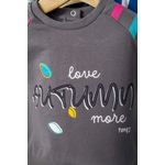 Fashion, accesorii si bijuterii - Copii - Imbracaminte copii - Treninguri si compleuri copii - Set 2 piese cu bluzita si fustita pentru fetite Colorful autum, Tongs baby (Culoare: Gri, Marime: 6-9 luni) - Infinity.ro