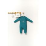 Fashion, accesorii si bijuterii - Copii - Imbracaminte copii - Salopete copii - Set salopeta cu caciulita cu urechiuse pentru bebelusi Ursulet, Tongs baby (Culoare: Albastru, Marime: 0-3 Luni) - Infinity.ro