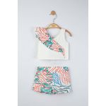 Fashion, accesorii si bijuterii - Copii - Imbracaminte copii - Body-uri copii - Set elegant bluzita de vara cu pantalonasi pentru fetite, Tongs baby (Culoare: Albastru, Marime: 9-12 luni) - Infinity.ro