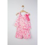 Fashion, accesorii si bijuterii - Copii - Imbracaminte copii - Treninguri si compleuri copii - Set elegant bluzita de vara cu pantalonasi pentru fetite Mystery, Tongs baby (Culoare: Albastru, Marime: 24-36 luni) - Infinity.ro