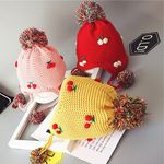 Fashion, accesorii si bijuterii - Copii - Accesorii copii - Caciuli si palarii copii - Caciula de iarna cu cirese (Culoare: Galben) - Infinity.ro