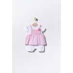 Fashion, accesorii si bijuterii - Copii - Imbracaminte copii - Salopete copii - Salopeta de vara pentru bebelusi Flower, Tongs baby (Culoare: Galben, Marime: 6-9 luni) - Infinity.ro