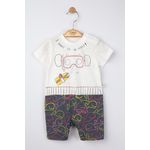 Fashion, accesorii si bijuterii - Copii - Imbracaminte copii - Salopete copii - Salopeta de vara pentru bebelusi Swim, Tongs baby (Culoare: Alb, Marime: 0-3 Luni) - Infinity.ro