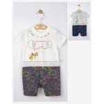 Fashion, accesorii si bijuterii - Copii - Imbracaminte copii - Salopete copii - Salopeta de vara pentru bebelusi Swim, Tongs baby (Culoare: Alb, Marime: 0-3 Luni) - Infinity.ro