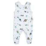Fashion, accesorii si bijuterii - Copii - Imbracaminte copii - Salopete copii - Salopeta de bumbac 100% (182023) Colectia "Star" Alba Marimea 68 - Infinity.ro