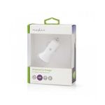 Laptop, Telefoane si Tablete - Telefoane mobile si accesorii - Accesorii Telefoane - Incarcatoare telefoane - Incarcator auto bricheta cu 2 iesiri USB A 4.8A alb Nedis - Infinity.ro