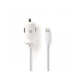 Laptop, Telefoane si Tablete - Telefoane mobile si accesorii - Accesorii Telefoane - Incarcatoare telefoane - Incarcator auto 12V - Apple Lighting 2.4A certificat MFi alb 1m Nedis - Infinity.ro
