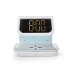 Casa si Gradina - Decoratiuni - Ceasuri - Ceas cu alarma Nedis incarcator wireless Qi lumina multicolora alb - Infinity.ro