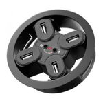 PC, gaming si accesorii - Retelistica - Hub-uri - Hub USB 2.0 4 porturi +iesiri audio montabil in birou Goobay - Infinity.ro