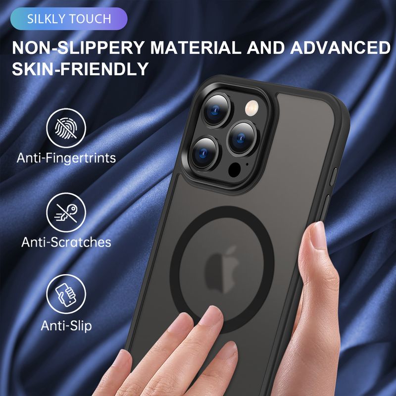 Laptop, Telefoane si Tablete - Telefoane mobile si accesorii - Accesorii Telefoane - Huse telefoane - Husa Mata MagSafe VERTTI, Antisoc, iPhone 14 Pro - Infinity.ro