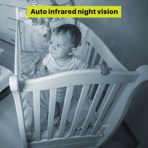 Baby Monitor MDRO 1080P wireless, monitor color 5 inch, rotire 360 grade, multiple functii verificare si control