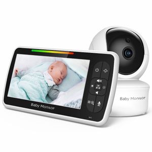 Baby Monitor MDRO 1080P wireless, monitor color 5 inch, rotire 360 grade, multiple functii verificare si control