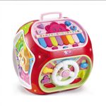 Jucarii, Copii si Bebe - Jucarii si jocuri - Seturi de constructie si cuburi - Cuburi si caramizi - Jucarie cub interactiva si educativa cu diverse activitati, cantece si lumini pentru copii- BAOLI culoare rosie - Infinity.ro