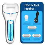 Ingrijire personala si Cosmetice - Manichiura si pedichiura - Pile cosmetice - Pila electrica pentru calcaie, 3 role, 2 viteze, afisaj LED, lumina LED, incarcare prin USB, albastra - Infinity.ro