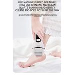 Ingrijire personala si Cosmetice - Manichiura si pedichiura - Pile cosmetice - Pila electrica pentru calcaie, 3 role, 2 viteze, afisaj LED, lumina LED, incarcare prin USB, alba - Infinity.ro