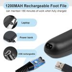 Ingrijire personala si Cosmetice - Manichiura si pedichiura - Pile cosmetice - Pila electrica pentru calcaie, 3 role, 2 viteze, afisaj LED, lumina LED, incarcare prin USB, neagra - Infinity.ro