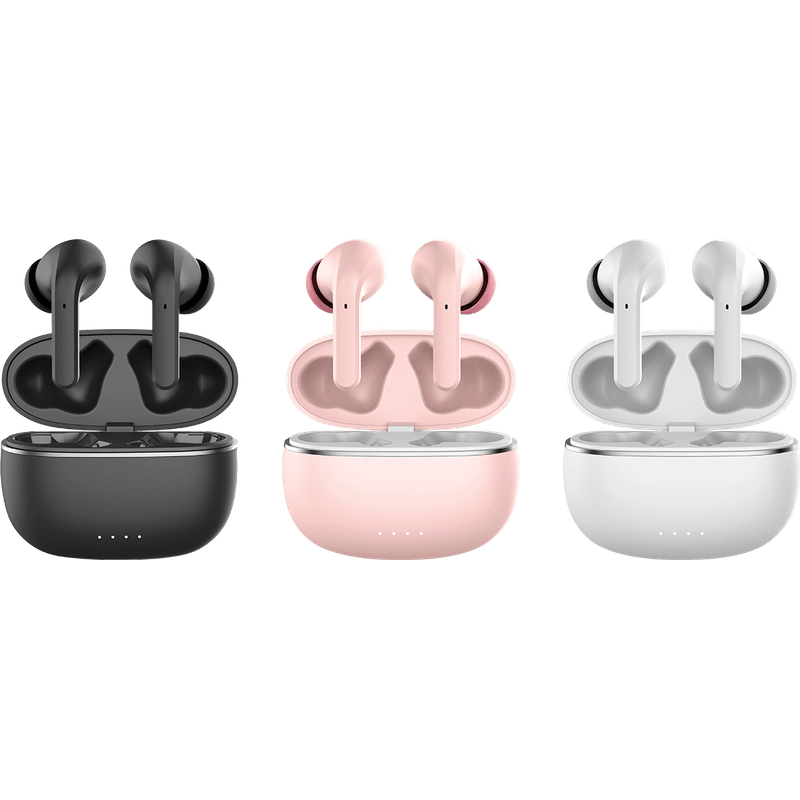 TV, Audio-Video si Foto - Portabile audio - Casti audio - Casti audio wireless Forever TWE-210 culoare neagra cu husa de incarcare - Infinity.ro