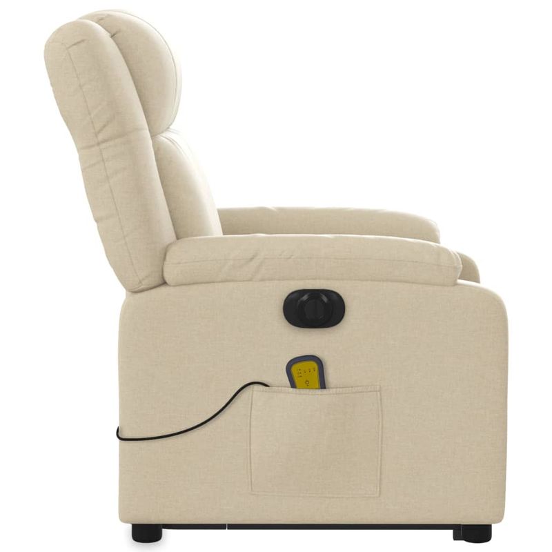 Ingrijire personala si Cosmetice - Sanatate si wellness - Articole wellness - Fotolii de masaj - Fotoliu electric de masaj rabatabil cu ridicare, crem, textil - Infinity.ro