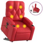 Ingrijire personala si Cosmetice - Sanatate si wellness - Articole wellness - Fotolii de masaj - Fotoliu de masaj rabatabil vertical, rosu, piele ecologica - Infinity.ro