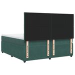 Casa si Gradina - Mobilier - Paturi si accesorii - Paturi - Pat box spring cu saltea, verde inchis, 200x200 cm, catifea - Infinity.ro