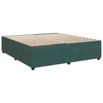 Casa si Gradina - Mobilier - Paturi si accesorii - Paturi - Pat box spring cu saltea, verde inchis, 200x200 cm, catifea - Infinity.ro