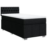 Casa si Gradina - Mobilier - Paturi si accesorii - Paturi - Pat box spring cu saltea, negru, 80x200 cm, textil - Infinity.ro
