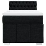 Casa si Gradina - Mobilier - Paturi si accesorii - Paturi - Pat box spring cu saltea, negru, 80x200 cm, textil - Infinity.ro