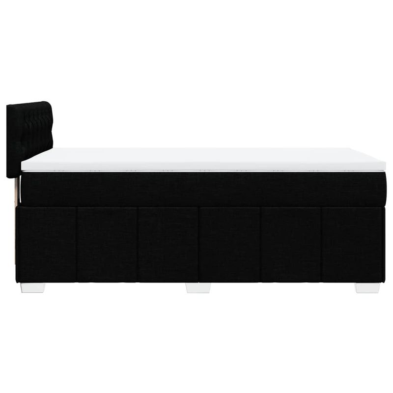 Casa si Gradina - Mobilier - Paturi si accesorii - Paturi - Pat box spring cu saltea, negru, 80x200 cm, textil - Infinity.ro