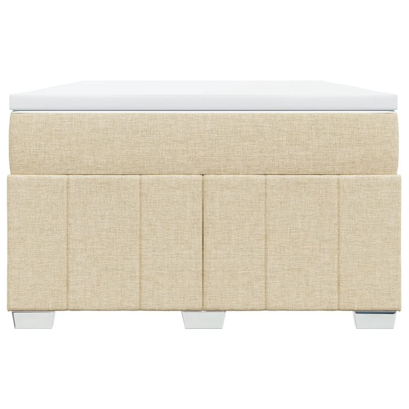 Casa si Gradina - Mobilier - Paturi si accesorii - Paturi - Pat continental cu saltea, crem, 120x190 cm, textil - Infinity.ro