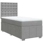 Casa si Gradina - Mobilier - Paturi si accesorii - Paturi - Pat continental cu saltea, gri deschis, 80x200 cm, textil - Infinity.ro