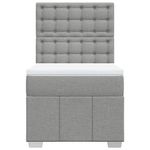 Casa si Gradina - Mobilier - Paturi si accesorii - Paturi - Pat continental cu saltea, gri deschis, 80x200 cm, textil - Infinity.ro