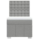 Casa si Gradina - Mobilier - Paturi si accesorii - Paturi - Pat box spring cu saltea, gri deschis, 90x190 cm, textil - Infinity.ro