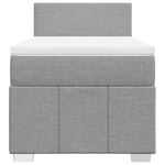 Casa si Gradina - Mobilier - Paturi si accesorii - Paturi - Pat box spring cu saltea, gri deschis, 90x200 cm, textil - Infinity.ro