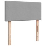 Casa si Gradina - Mobilier - Paturi si accesorii - Paturi - Pat box spring cu saltea, gri deschis, 90x200 cm, textil - Infinity.ro