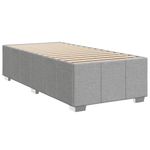 Casa si Gradina - Mobilier - Paturi si accesorii - Paturi - Pat box spring cu saltea, gri deschis, 90x200 cm, textil - Infinity.ro