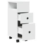 Casa si Gradina - Mobilier - Dulapuri si sifoniere - Dulapuri - Dulap de baie ingust cu roti, alb, lemn prelucrat - Infinity.ro