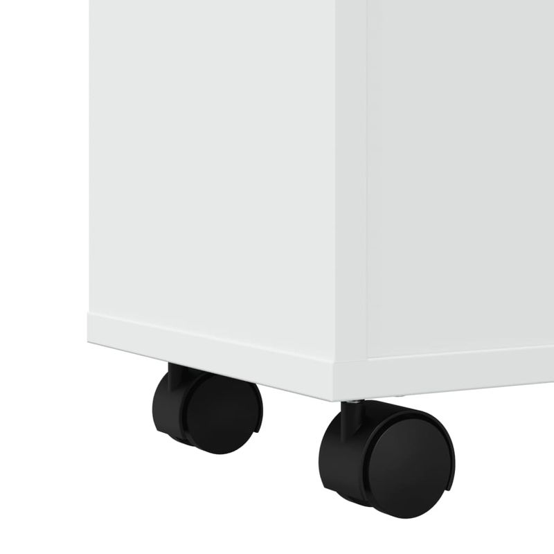 Casa si Gradina - Mobilier - Dulapuri si sifoniere - Dulapuri - Dulap de baie ingust cu roti, alb, lemn prelucrat - Infinity.ro