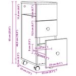 Casa si Gradina - Mobilier - Dulapuri si sifoniere - Dulapuri - Dulap de baie ingust cu roti, alb, lemn prelucrat - Infinity.ro